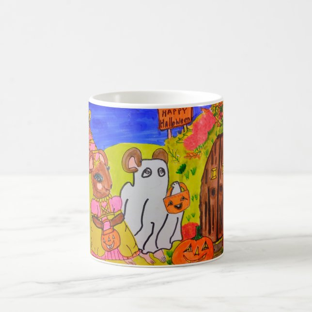 HALLOWEEN MICE TRICK OR TREATING  COFFEE MUG (Center)