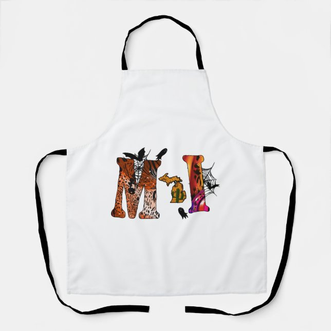 Halloween Michigan Apron (Front)