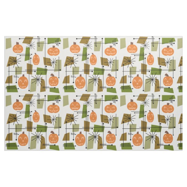 Halloween Mid Century Modern Fabric (Fat Quarter)
