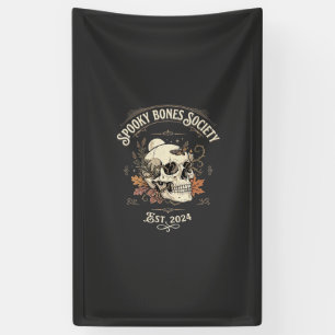 Halloween Midnight Bone Garden Banner