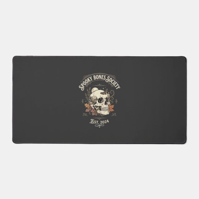 Halloween Midnight Bone Garden Desk Mat (Front)