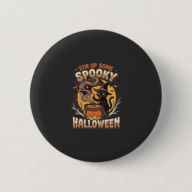 Halloween Midnight Spell Magic 6 Cm Round Badge (Front)