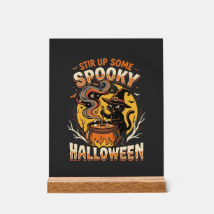 Halloween Midnight Spell Magic Acrylic Sign