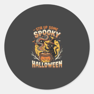 Halloween Midnight Spell Magic Classic Round Sticker