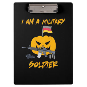 Halloween Military Soldier Clipboard