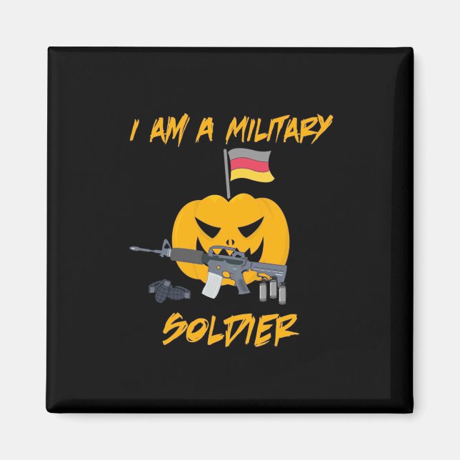 Halloween Military Soldier Magnet (Front)
