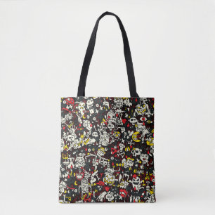 Halloween Mini Doodle Vintage Pattern Tote Bag