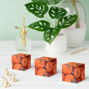 Halloween Mini Pumpkin Fall Autumn Pattern Photo Favour Box