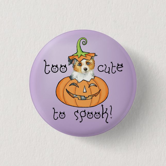 Halloween Miniature American Shepherd 3 Cm Round Badge (Front)