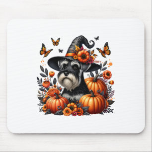 Halloween Miniature Schnauzer Dog Pumpkin Autumn F Mouse Mat