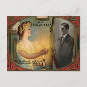 Halloween Mirror Postcard