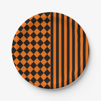 Halloween mix pattern paper plate