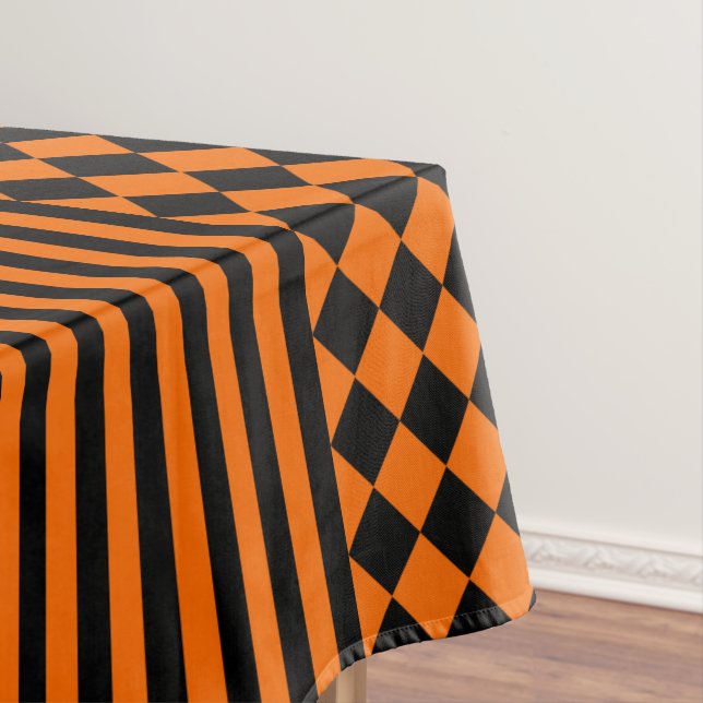 Halloween mix pattern tablecloth (In Situ)