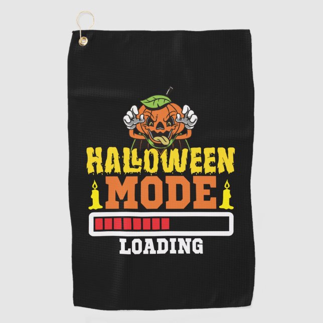 Halloween Mode Loading Birthday Golf Towel (Front)