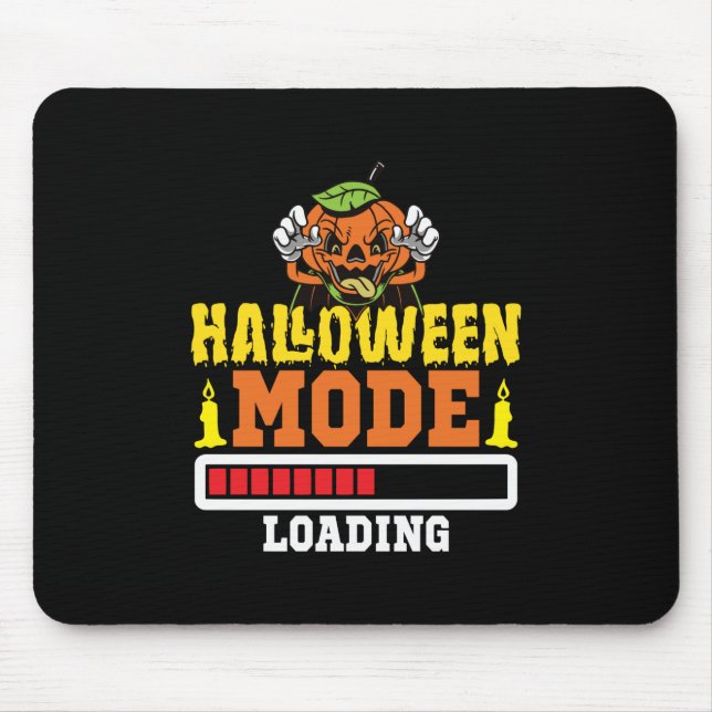 Halloween Mode Loading Birthday Mouse Mat (Front)