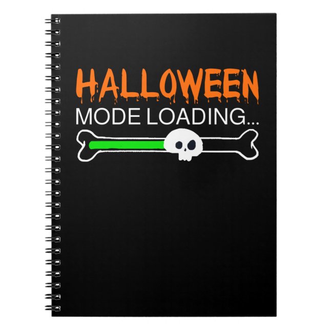 Halloween Mode Loading Skull Load Bar Notebook (Front)