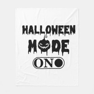 Halloween Mode On - Party Halloween Pumpkin Fleece Blanket
