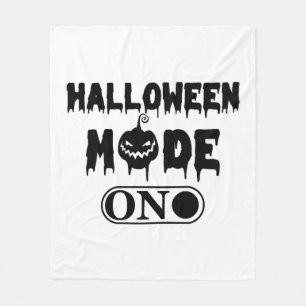 Halloween Mode On - Party Halloween Pumpkin Fleece Blanket