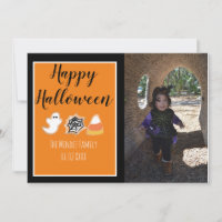 Halloween Modern Baked Cookies Photo Card