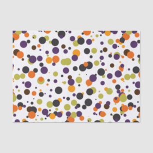 Halloween Modern Polka Dots in Orange Green Purple Tissue Paper