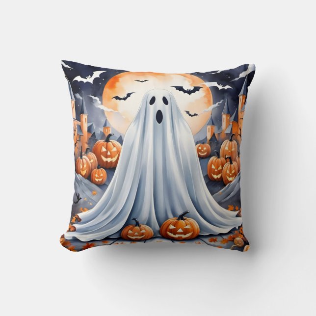 Halloween Modern Pumpkin Autumn Collection Cushion (Front)