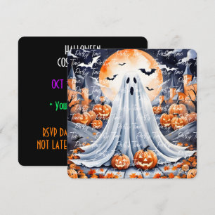 Halloween Modern Pumpkin Autumn Collection Invitation