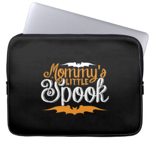Halloween Mommys Little Spook Birthday Laptop Sleeve