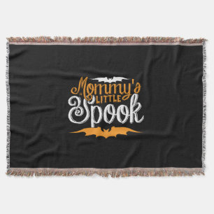 Halloween Mommys Little Spook Birthday Throw Blanket