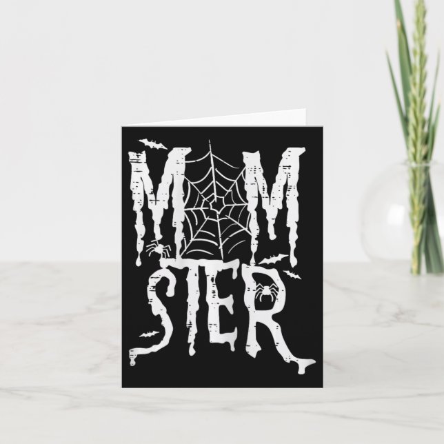 Halloween Momster Mum Monster Funny Costume Mummy  Card (Front)