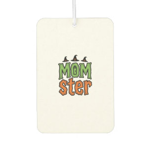 Halloween Momster Vintage Mum Shirt Design_1 Car Air Freshener