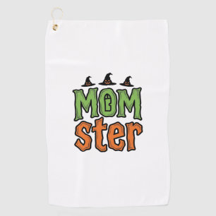 Halloween Momster Vintage Mum Shirt Design_1 Golf Towel