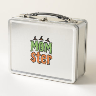 Halloween Momster Vintage Mum Shirt Design_1 Metal Lunch Box