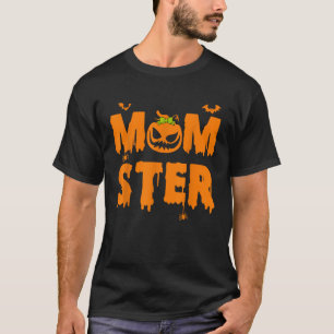 Halloween Momster Women Halloween Mum Costume Pum T-Shirt