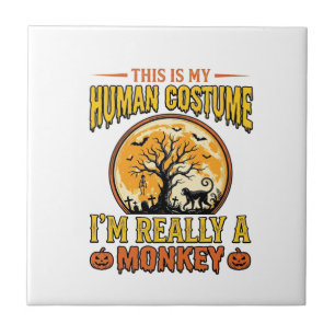 Halloween Monkey Costume Vintage Shirt Design_1 Tile