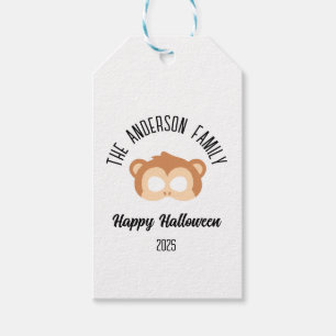 Halloween Monkey Mask Masquerade Costume Gift Tags