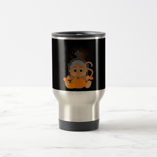 Halloween Monkey Travel Mug (Center)