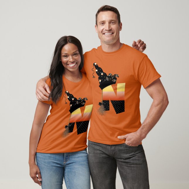 Halloween Monogram Letter N T-Shirt (Unisex)