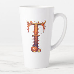 Halloween MonogramT Latte Mug