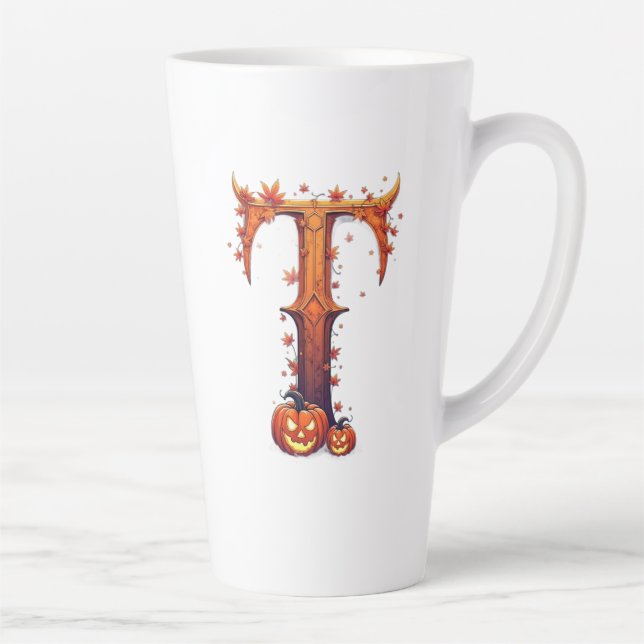 Halloween MonogramT Latte Mug (Right)