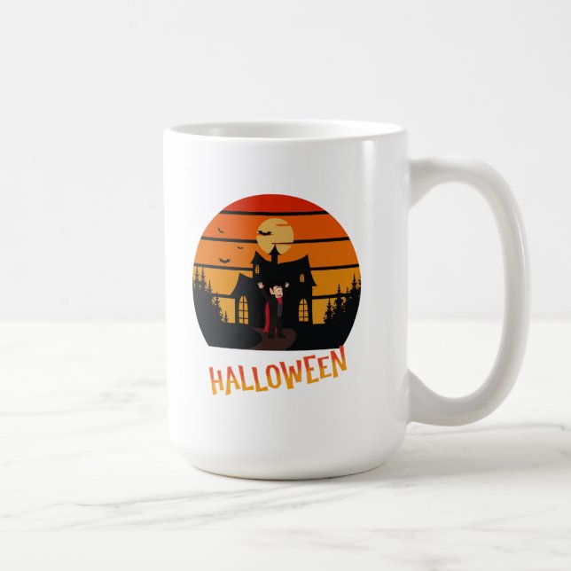 Halloween  monster  at sunset Coffe  Mug (Right)