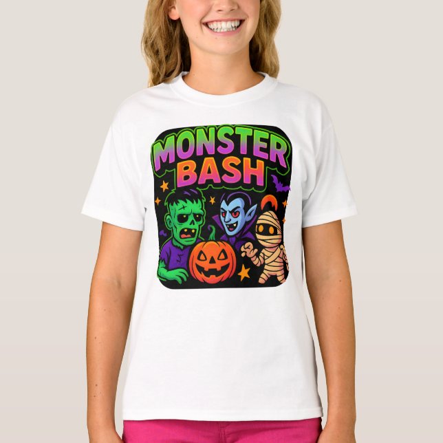 Halloween Monster Bash Clothes Cute Unisex T-Shirt (Front)