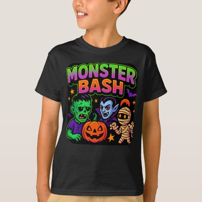 Halloween Monster Bash Clothes Cute Unisex T-Shirt (Front)
