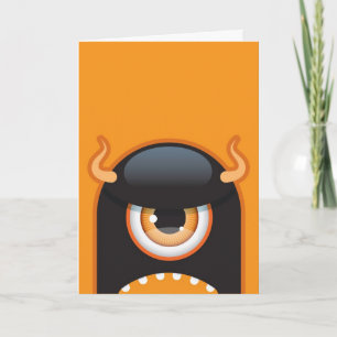 Halloween monster card