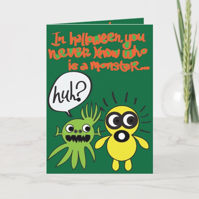 Halloween Monster Card (Front)