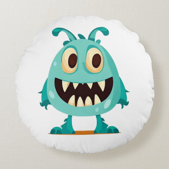 Halloween/Monster/cartoon  Round Cushion (Front)