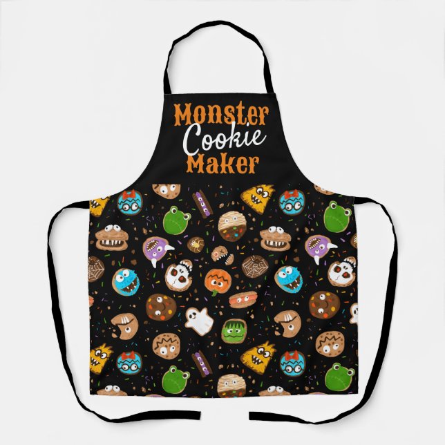 Halloween Monster Cookie Maker Apron (Front)