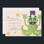 Halloween Monster Costume Party Groovy Invitation<br><div class="desc">Halloween Party Invitation with Groovy Monster</div>