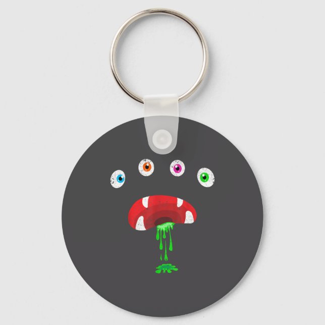 Halloween Monster Face Costume Cute Toddler Monste Key Ring (Front)