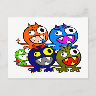 Halloween Monster Friends Postcard