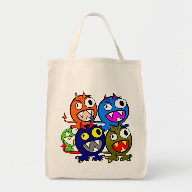 Halloween Monster Friends Tote Bag (Front)